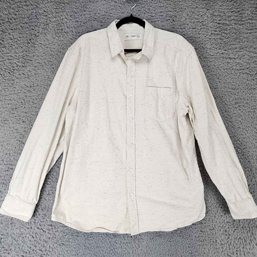 Line Of Trade Shirt Mens XXL White Long Sleeve Button Up